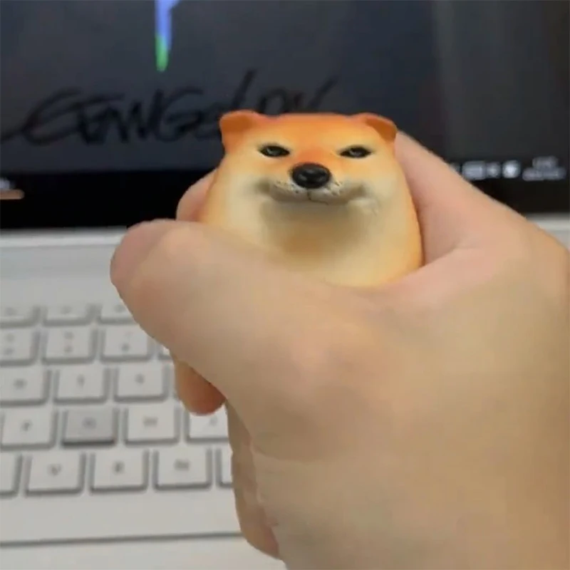 Creative Shiba Inu Realistic Egg Shape PVC Desk Decor Dog & Egg Union Decorations For Home Offices Fun Christmas Gifts thumbnail 5