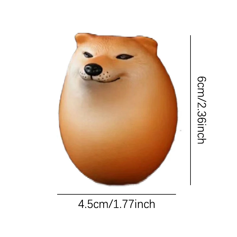 Creative Shiba Inu Realistic Egg Shape PVC Desk Decor Dog & Egg Union Decorations For Home Offices Fun Christmas Gifts thumbnail 6