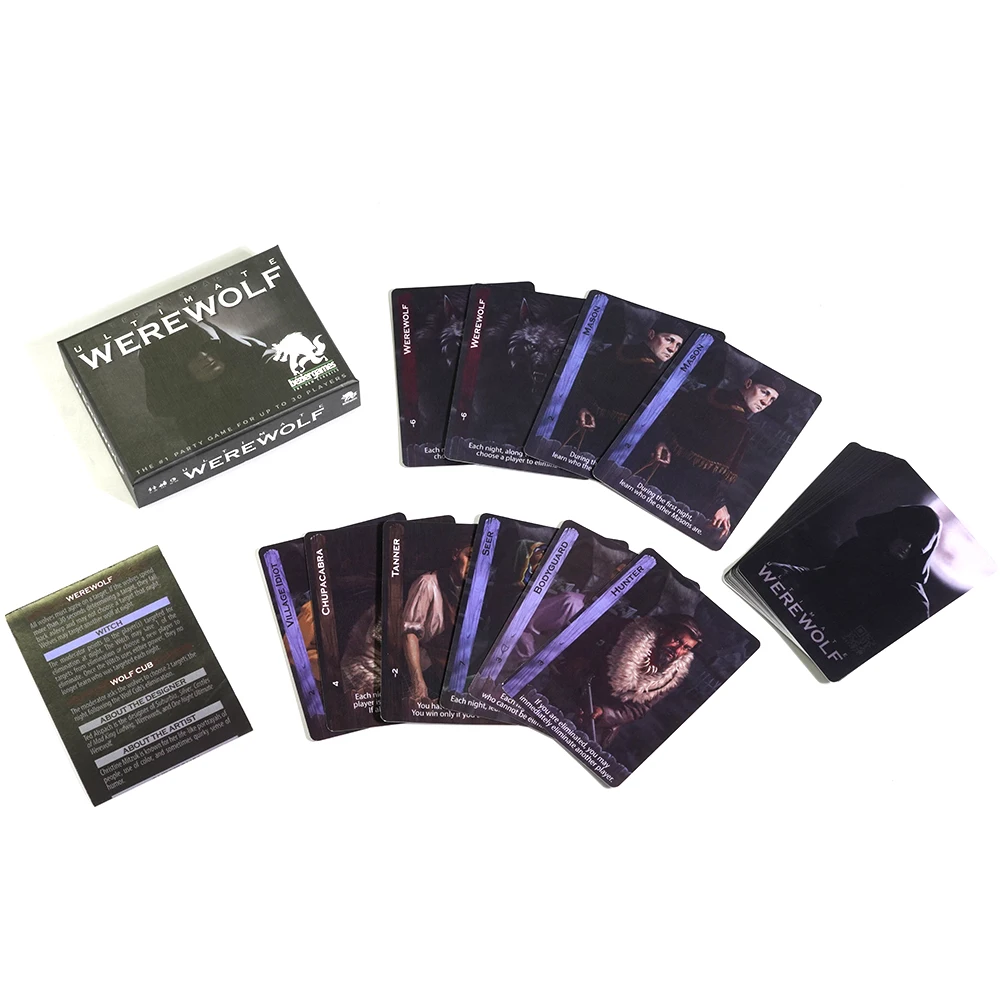 Ultimate Werewolf Revised Edition Card Game 14 Unique Roles On 34 Role Cards Keeps Games Fresh And Engaging Werewolf Party Game thumbnail 2