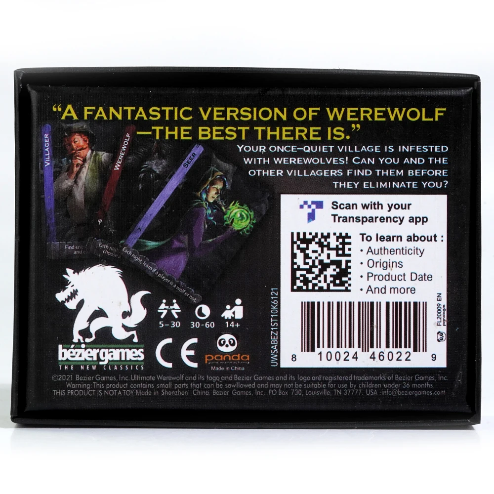 Ultimate Werewolf Revised Edition Card Game 14 Unique Roles On 34 Role Cards Keeps Games Fresh And Engaging Werewolf Party Game thumbnail 5