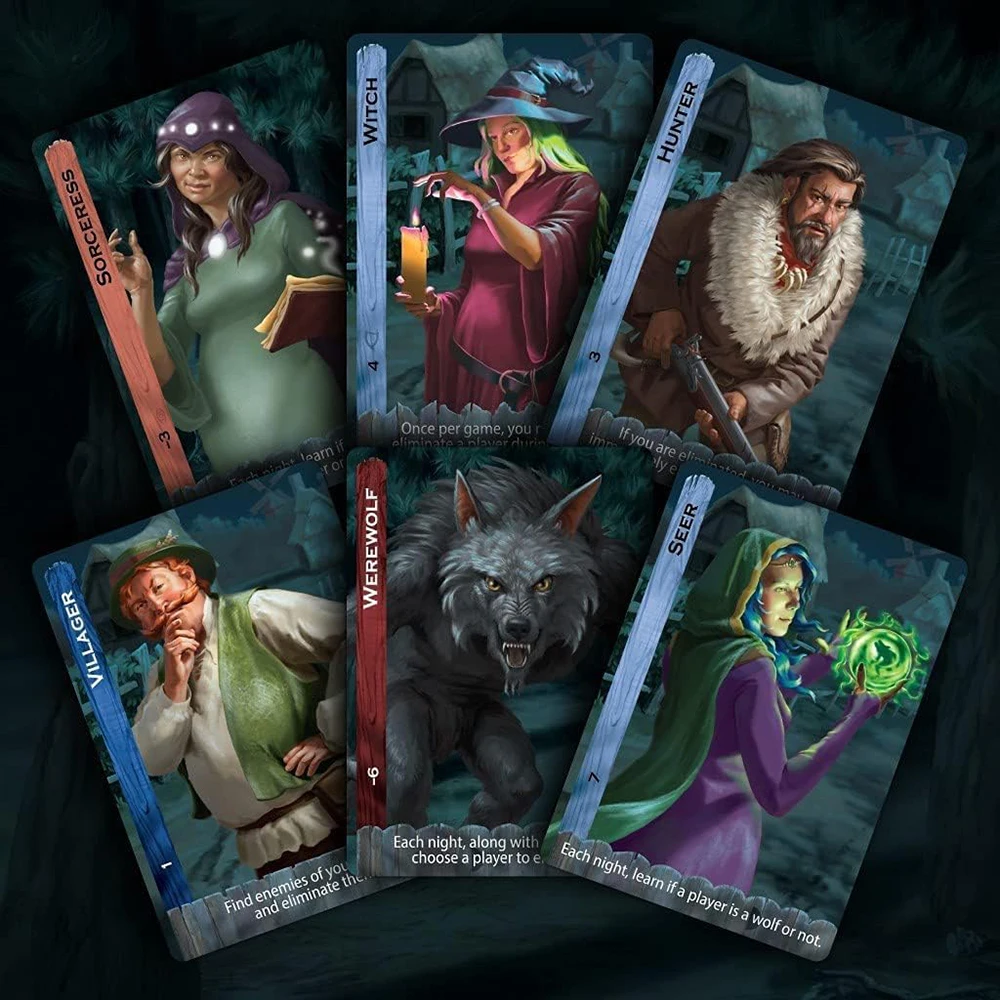 Ultimate Werewolf Revised Edition Card Game 14 Unique Roles On 34 Role Cards Keeps Games Fresh And Engaging Werewolf Party Game thumbnail 4
