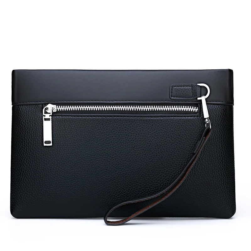 Fashion Business Style Men's Handbag Clutch Bag Soft PU Leather Male Waist Pack Bag Elegant Leisure Stylish Hand bag Men Pouch thumbnail 4