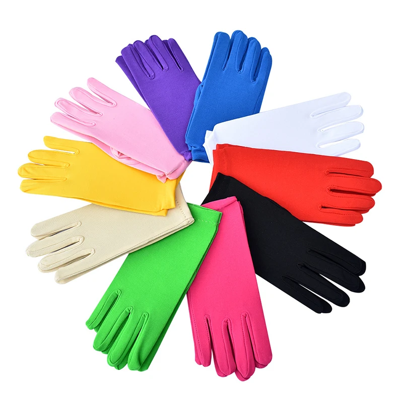 New Retro Women Men Etiquette Short Gloves Stretch Sun Protection Full Finger Mittens Sexy Driving Gloves Festival Jewelry thumbnail 5