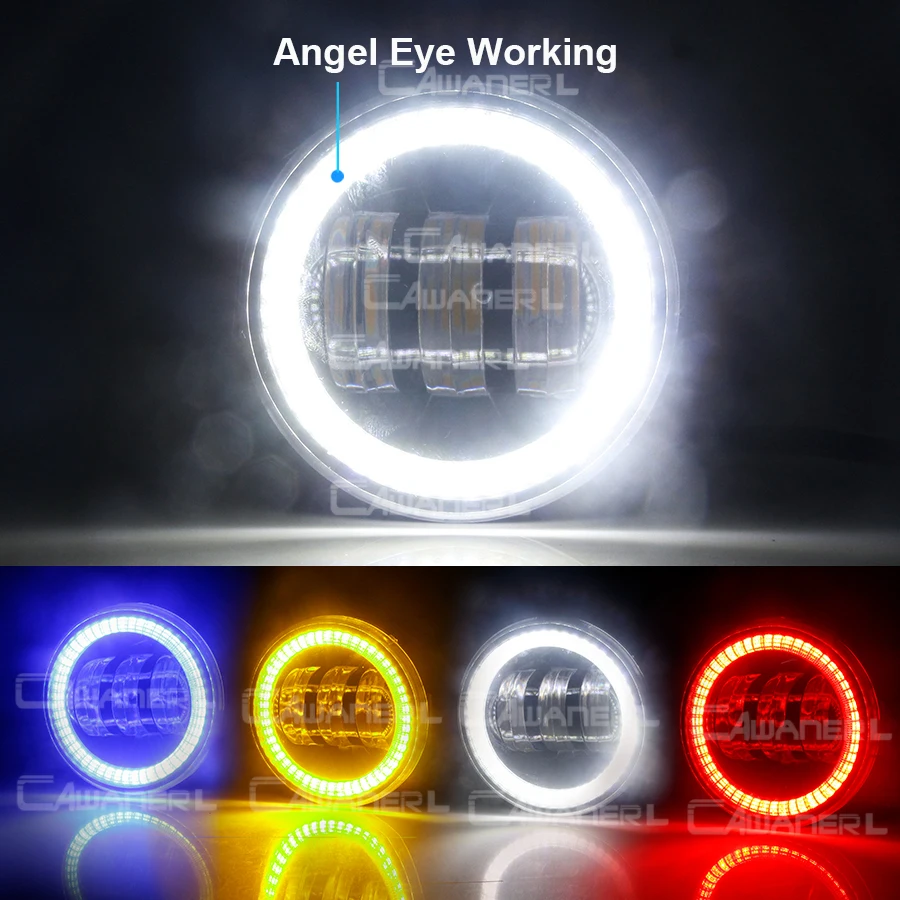 2 X Car LED Fog Light Angel Eye Daytime Running Lamp DRL 30W H11 For Peugeot Traveller Expert 2016 2017 2018 2019 2020 2021 2022 thumbnail 6