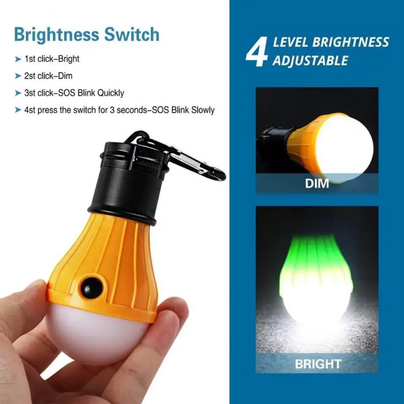 Camping Lantern Outdoor Light Battery Powered Lights Multicolor Waterproof Lighting Mini Portable LED Lamp Bulb Emergency Light thumbnail 2