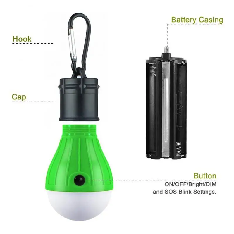 Camping Lantern Outdoor Light Battery Powered Lights Multicolor Waterproof Lighting Mini Portable LED Lamp Bulb Emergency Light thumbnail 4