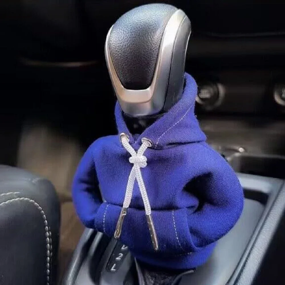 Hoodie Car Gear Shift Cover Fashion Sweatshirt Car Gear Shift Knob Decor Cover Manual Gear Handle Collars Change Lever Cover thumbnail 6