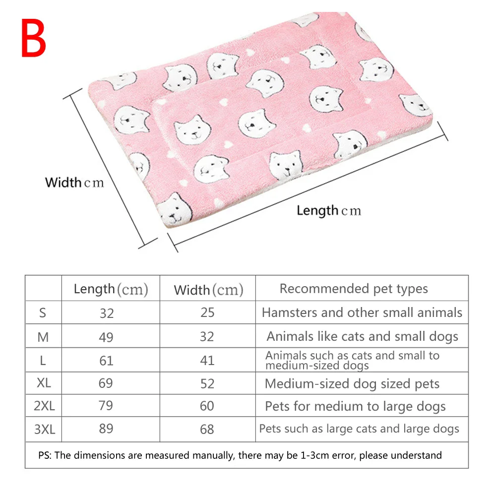 Flannel Pet Mat Dog Bed Cat Bed Thicken Sleeping Mat Dog Blanket Mat For Puppy Kitten Pet Dog Bed for Small Large Dogs Pet Rug thumbnail 6