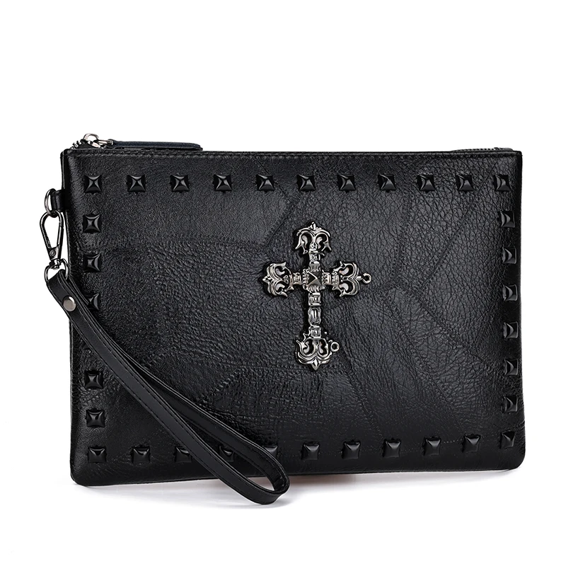 Fashion Soft PU Leather Men Day Clutch High Quality Durable Business Men Clutch Bag Casual Patchwork Design Male Money Handbag thumbnail 2