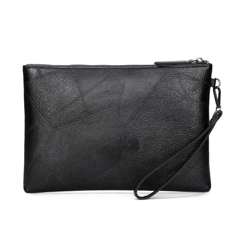 Fashion Soft PU Leather Men Day Clutch High Quality Durable Business Men Clutch Bag Casual Patchwork Design Male Money Handbag thumbnail 5