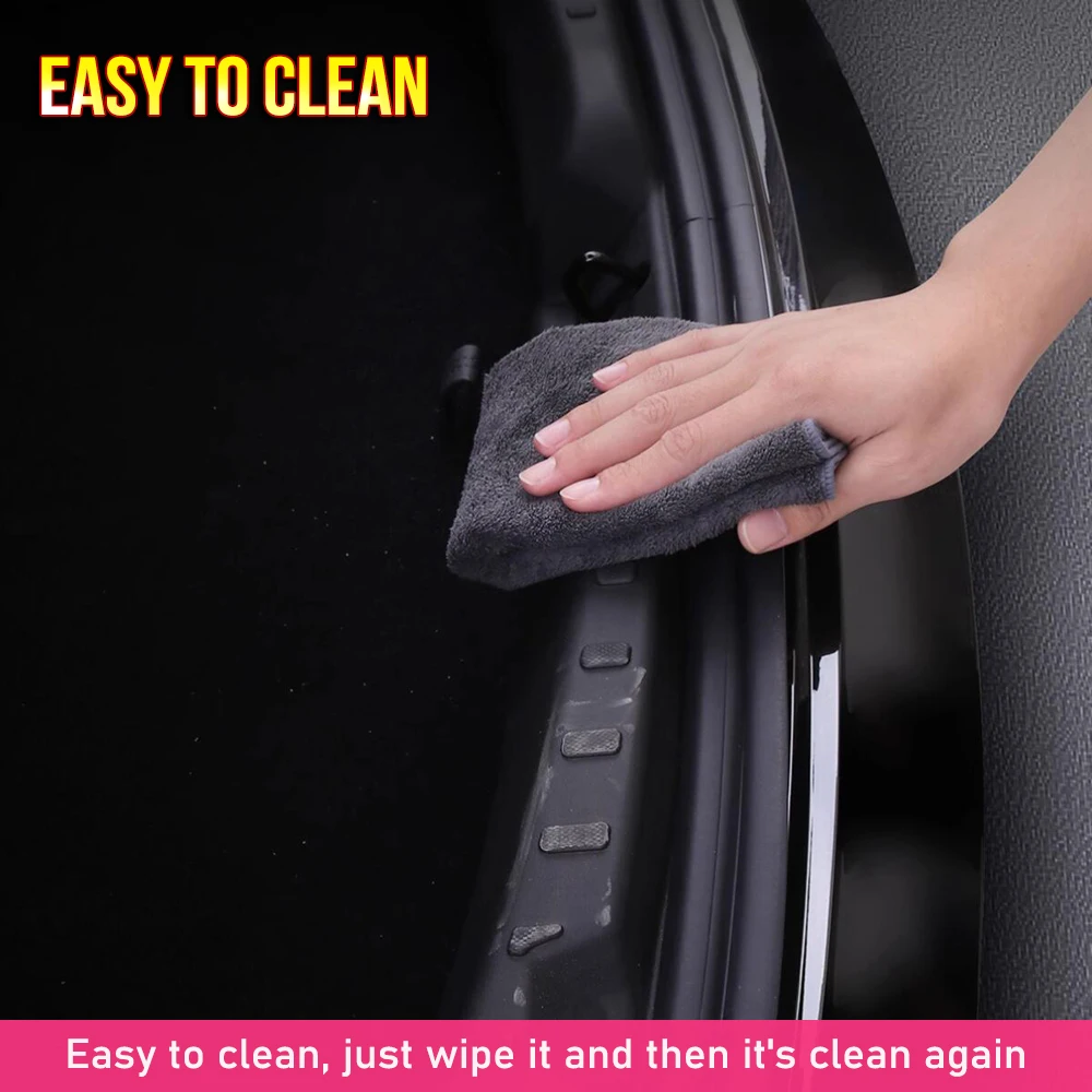 USVOTOV for Tesla Model Y Juniper Launch Model 3 2025 2026 Trunk Sill Guard Cargo Mat Rear Bumper Protector TPE Pads Accessories thumbnail 6