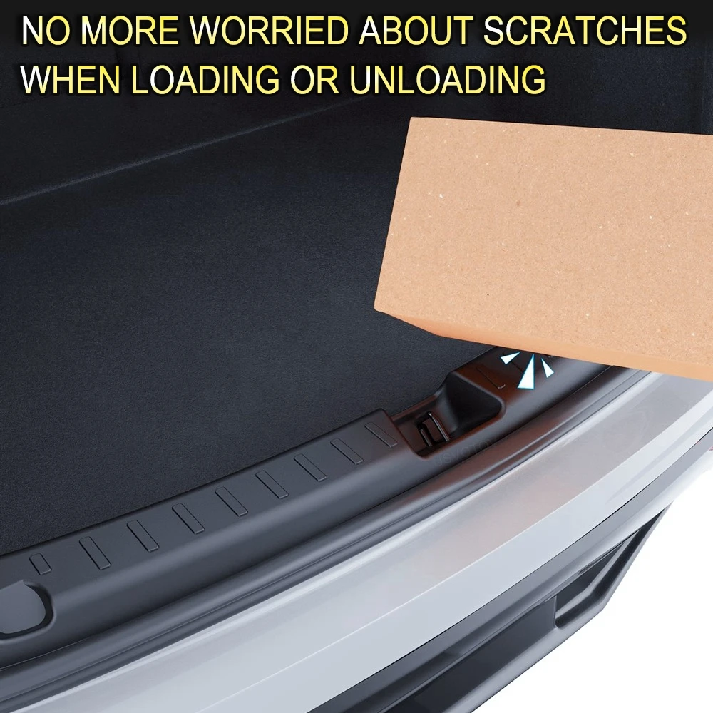USVOTOV for Tesla Model Y Juniper Launch Model 3 2025 2026 Trunk Sill Guard Cargo Mat Rear Bumper Protector TPE Pads Accessories thumbnail 4