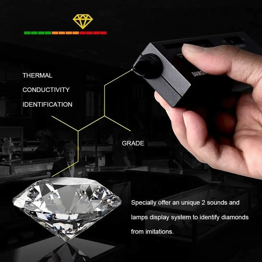 PHYHOO High Accuracy Professional Jeweler Diamond Tester Pen Jewelry Diamond  Selector For Novice and Expert thumbnail 4