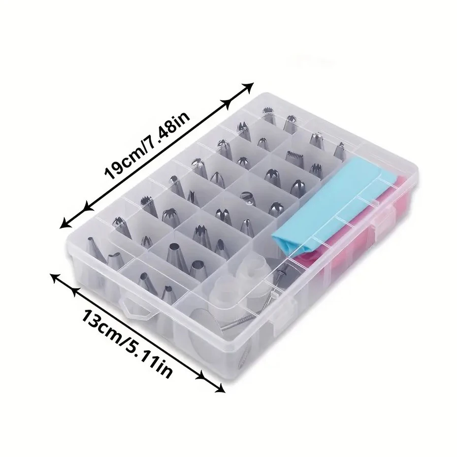 38PCS/Set Cream Pastry Bag Cake Decoration  Nozzles Tube Mold Baking Tools thumbnail 2