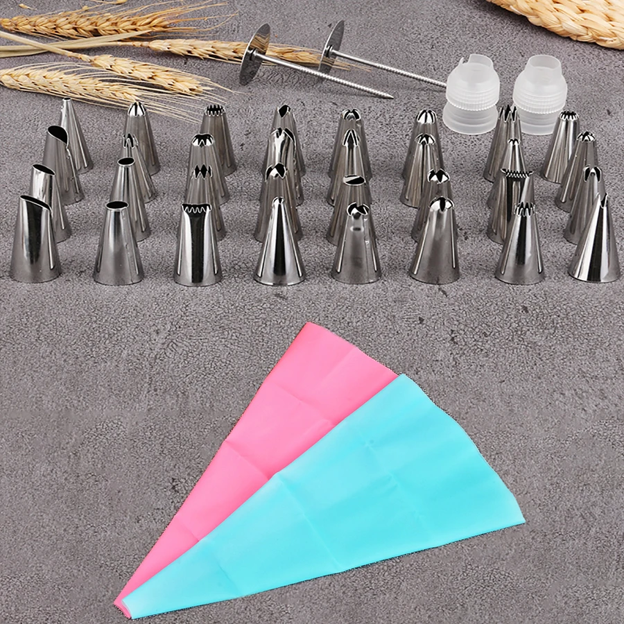 38PCS/Set Cream Pastry Bag Cake Decoration  Nozzles Tube Mold Baking Tools thumbnail 3