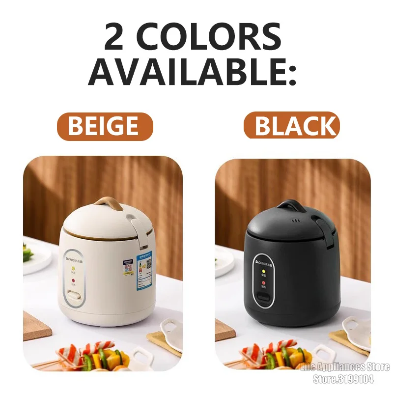 CHIGO 220V Electric Rice Cooker 1.2L Non-Stick Coating Liner Mini Dormitory Household 1-2 Person Multi Cooker Rice Cooking Pot thumbnail 6