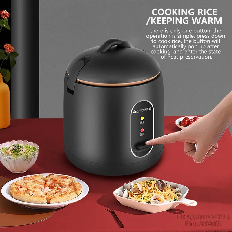 CHIGO 220V Electric Rice Cooker 1.2L Non-Stick Coating Liner Mini Dormitory Household 1-2 Person Multi Cooker Rice Cooking Pot thumbnail 4
