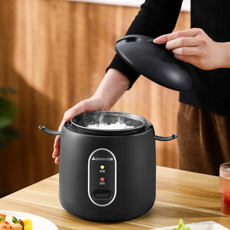 CHIGO 220V Electric Rice Cooker 1.2L Non-Stick Coating Liner Mini Dormitory Household 1-2 Person Multi Cooker Rice Cooking Pot thumbnail 3