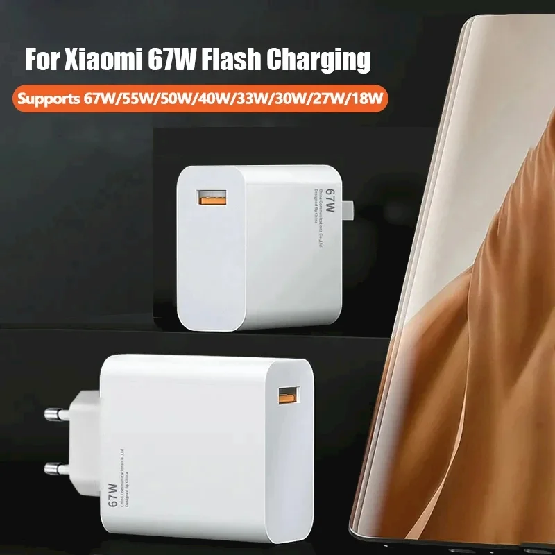 6A 67W Fast Wall Charger For Xiaomi 10 11 12 Lite 13 14 15 Redmi Note 11T 12T 13 Pro POCO Turbo Charge Type-C USB Charging Cable thumbnail 2