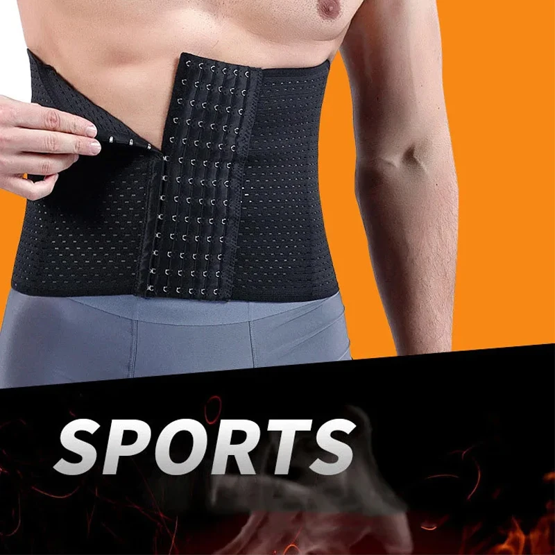 Men Slimming Body Shaper Waist Trainer Trimmer Belt Corset for Abdomen Belly Shapers Tummy Control Fitness Compression Shapewear thumbnail 6