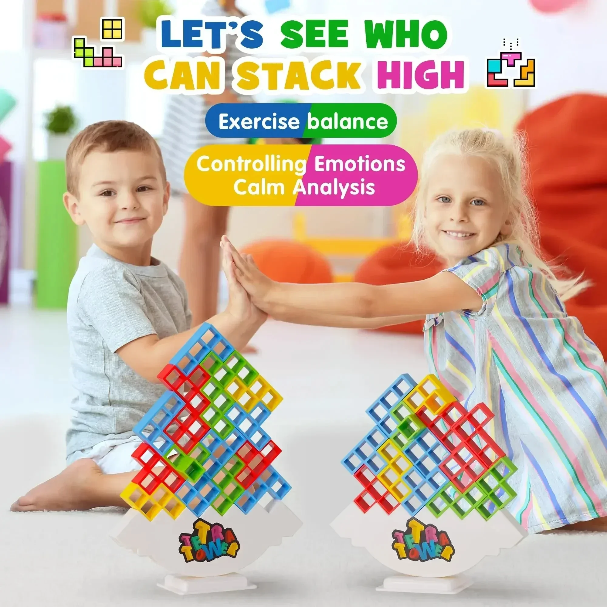 Puzzles Tetra Tower Fun Balance Stacking Building Blocks Board Game for Kids Adults Friends Team Dorm Family Game Night Partie thumbnail 5