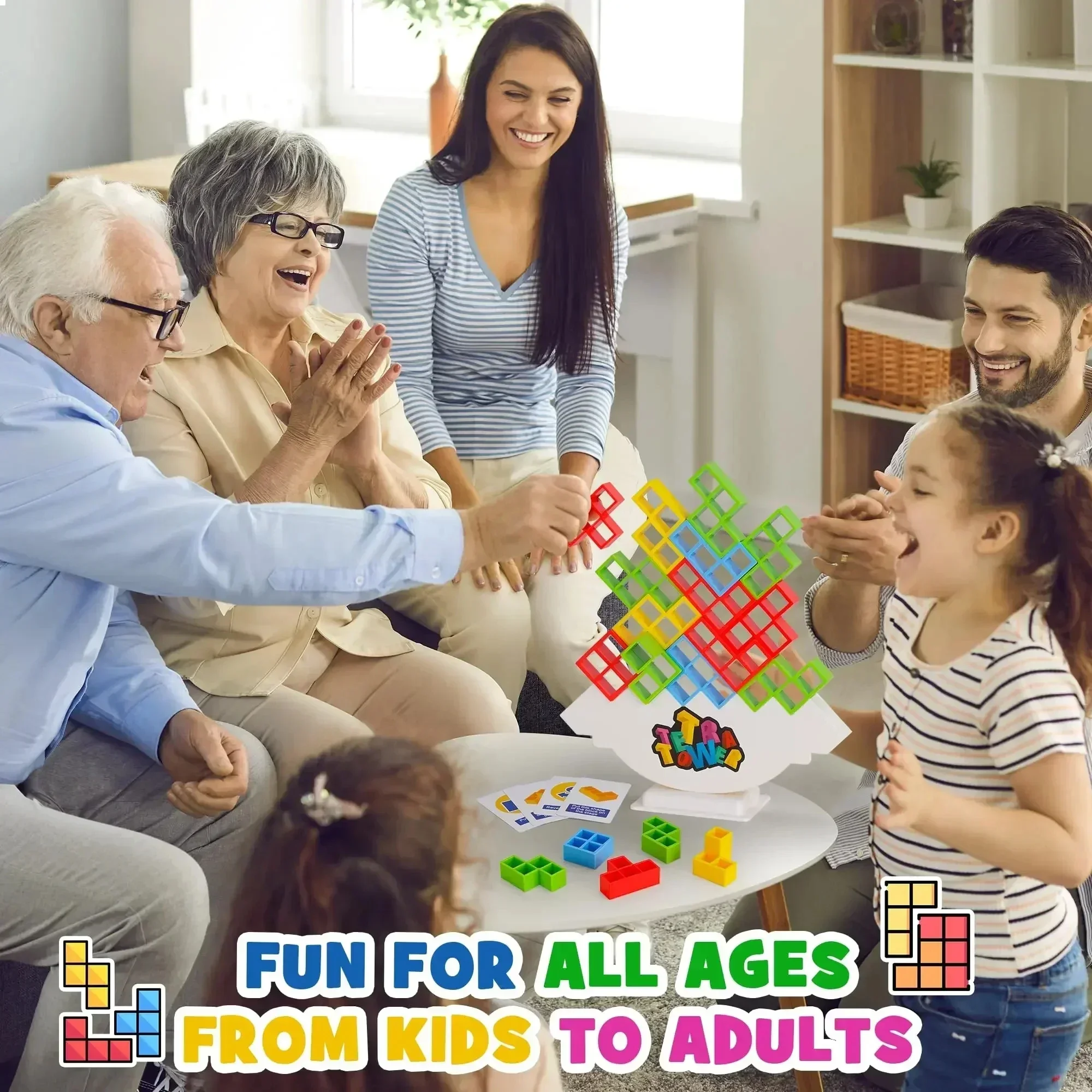 Puzzles Tetra Tower Fun Balance Stacking Building Blocks Board Game for Kids Adults Friends Team Dorm Family Game Night Partie thumbnail 4