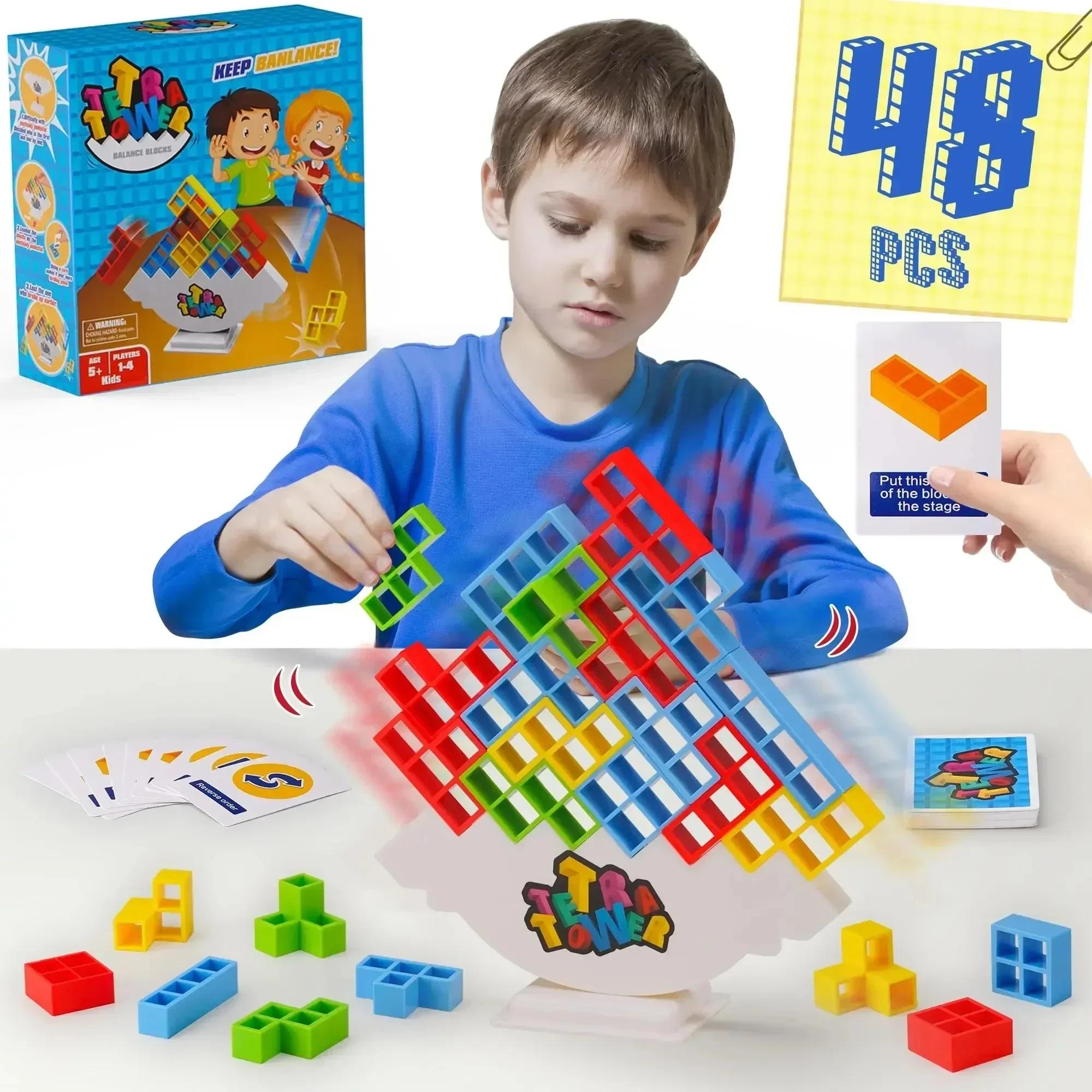 Puzzles Tetra Tower Fun Balance Stacking Building Blocks Board Game for Kids Adults Friends Team Dorm Family Game Night Partie thumbnail 3