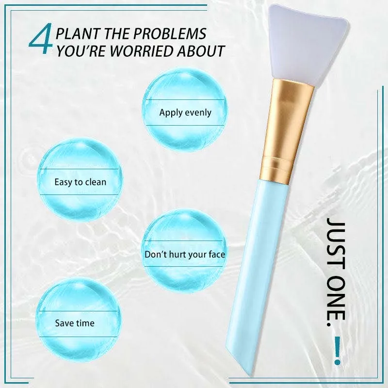 Silicone Facial Mask Brush Face Skin Care Tool Soft-headed DIY Mud Film Adjusting Brush Inclined Tail Apply Face Beauty Tools thumbnail 3