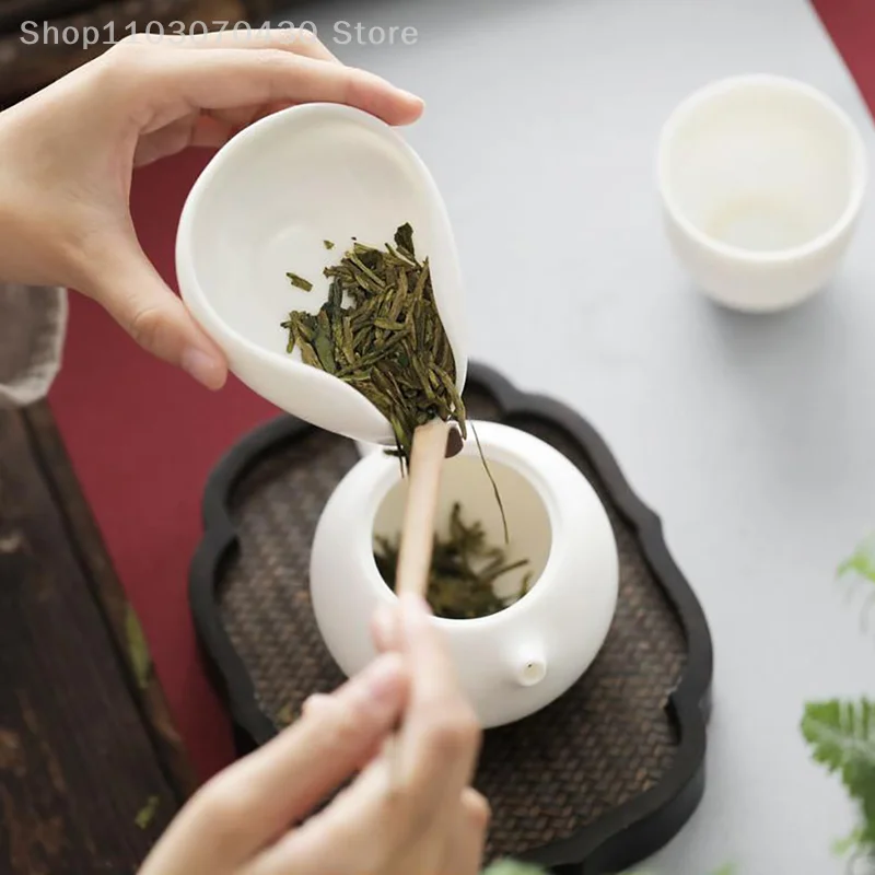 Coffee and tea tools ceramic tea scoops ceramic accessories chinese kung fu tea thumbnail 3
