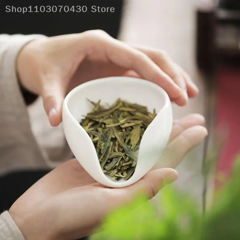 Coffee and tea tools ceramic tea scoops ceramic accessories chinese kung fu tea thumbnail 2
