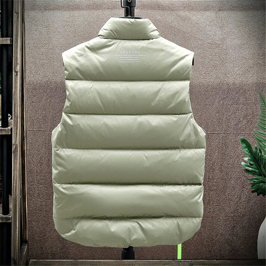 Men's Down Vest Winter Warm White Duck Down Puffy Padded Waistcoat Lightweight Thick Sleeveless Jacket Outside Coat Men Clothes thumbnail 4