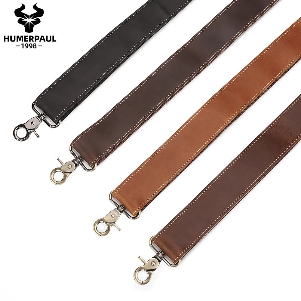 127cm Long Adjustable Genuine Leather Bag Strap for Crossbody Solid Color Messenger Shoulder Bag Strap Replacement Accessorie thumbnail 4