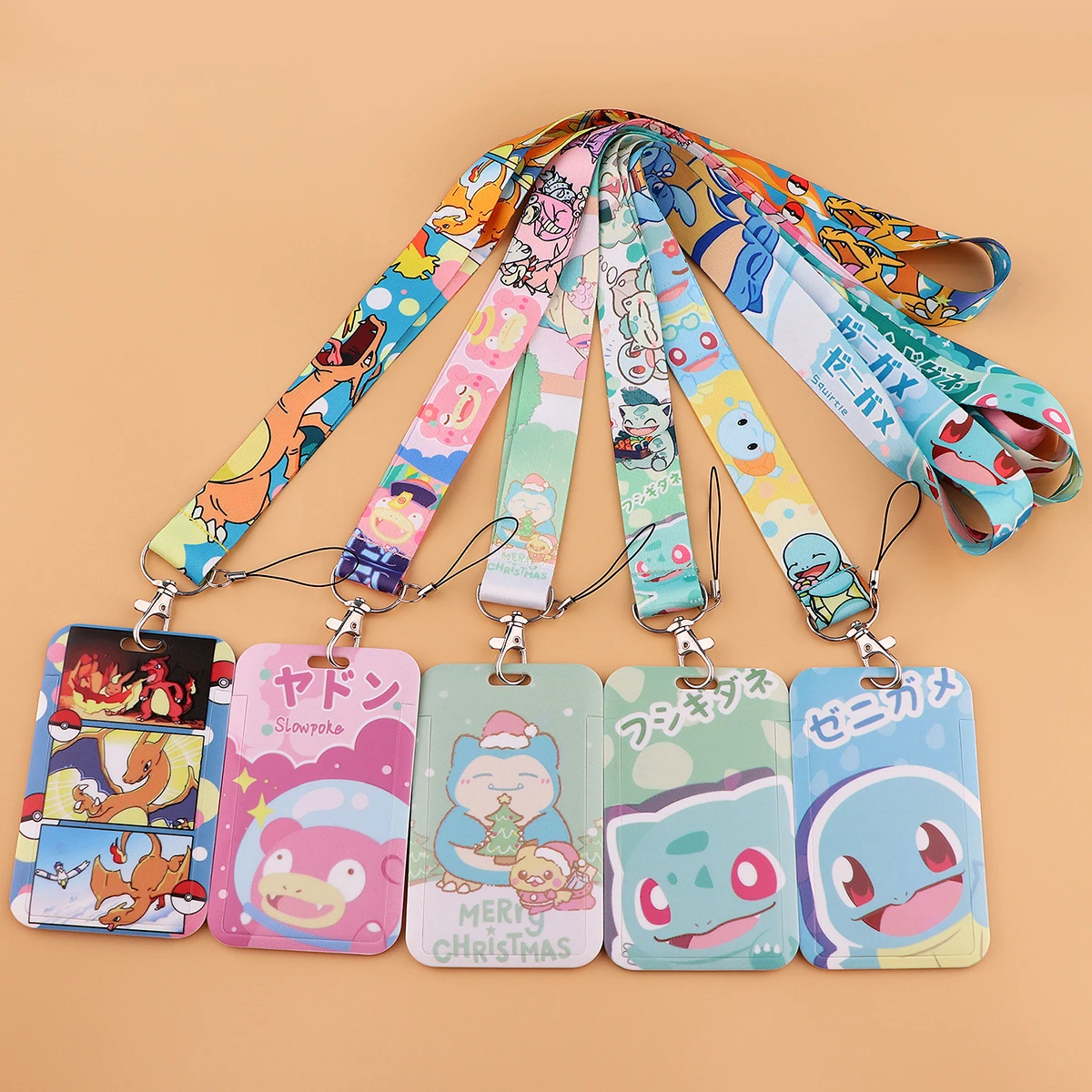 Anime Characters Card Holder Cute Gengar Lanyard Keychain ID Credit Bus Card Cover Hang Rope Lariat Lanyard Key Rings Fans Gifts thumbnail 6