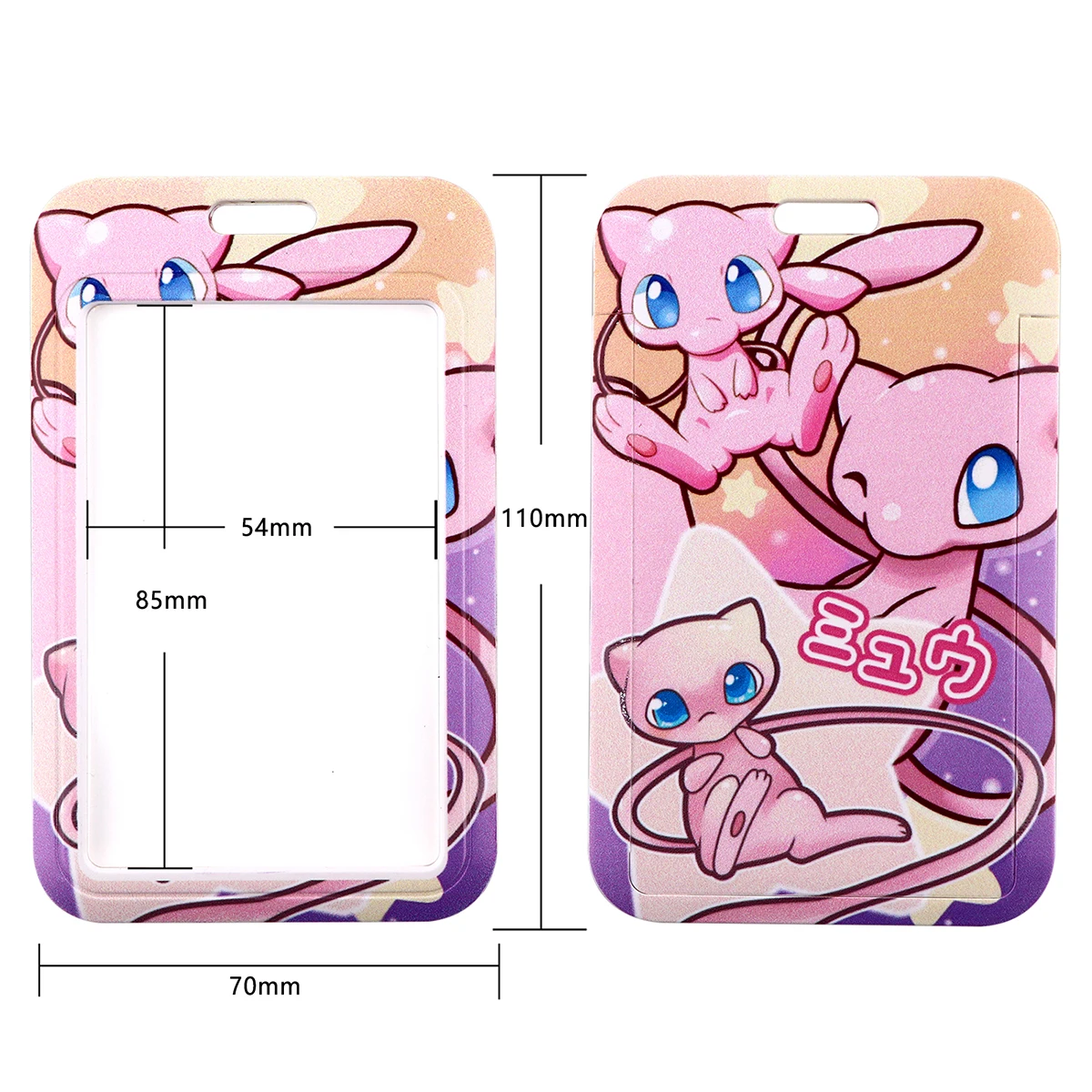 Anime Characters Card Holder Cute Gengar Lanyard Keychain ID Credit Bus Card Cover Hang Rope Lariat Lanyard Key Rings Fans Gifts thumbnail 2