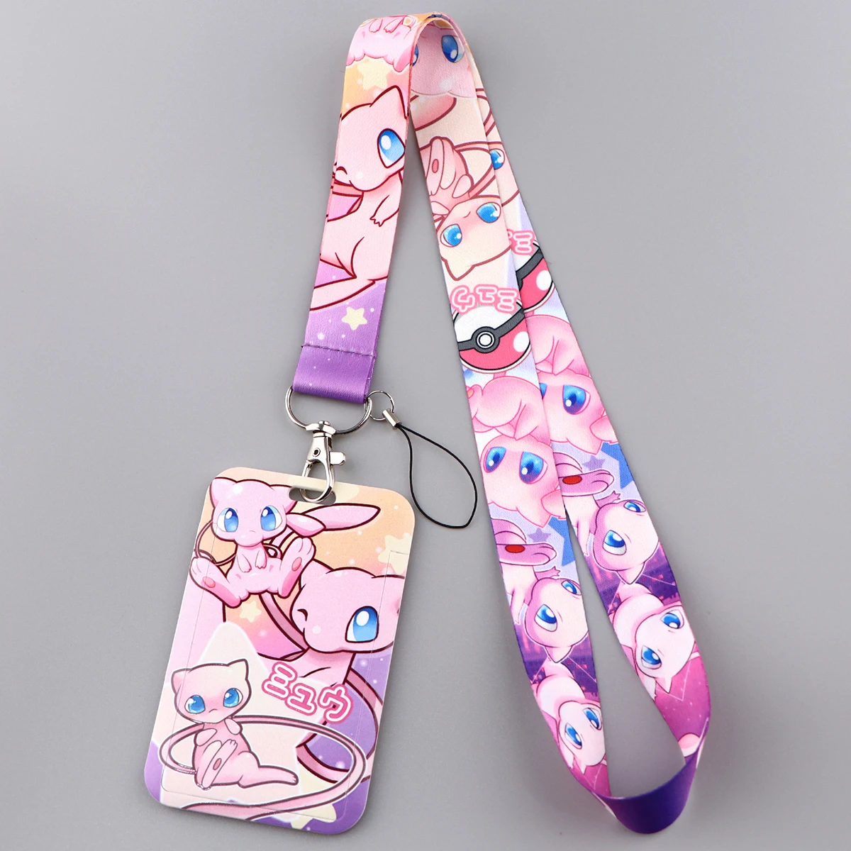 Anime Characters Card Holder Cute Gengar Lanyard Keychain ID Credit Bus Card Cover Hang Rope Lariat Lanyard Key Rings Fans Gifts thumbnail 4