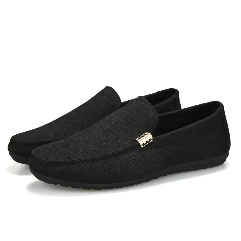 Men Casual Shoes Canvas Slip On Fashion Loafers for Male Luxury Dress Driving Shoes Formal Wedding Party Flats Plus Size thumbnail 5