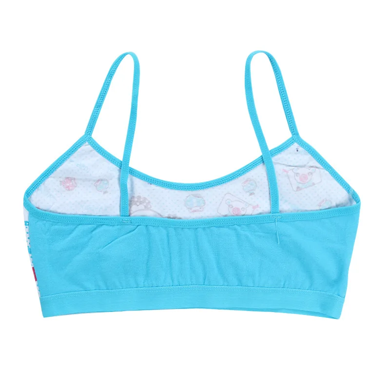 1/3pcs Hot Purbery Girls Vest Bras Cute Cartoon Teenage Young Children Seamless Underwear Tube Tops Students Sports Training Bra thumbnail 5