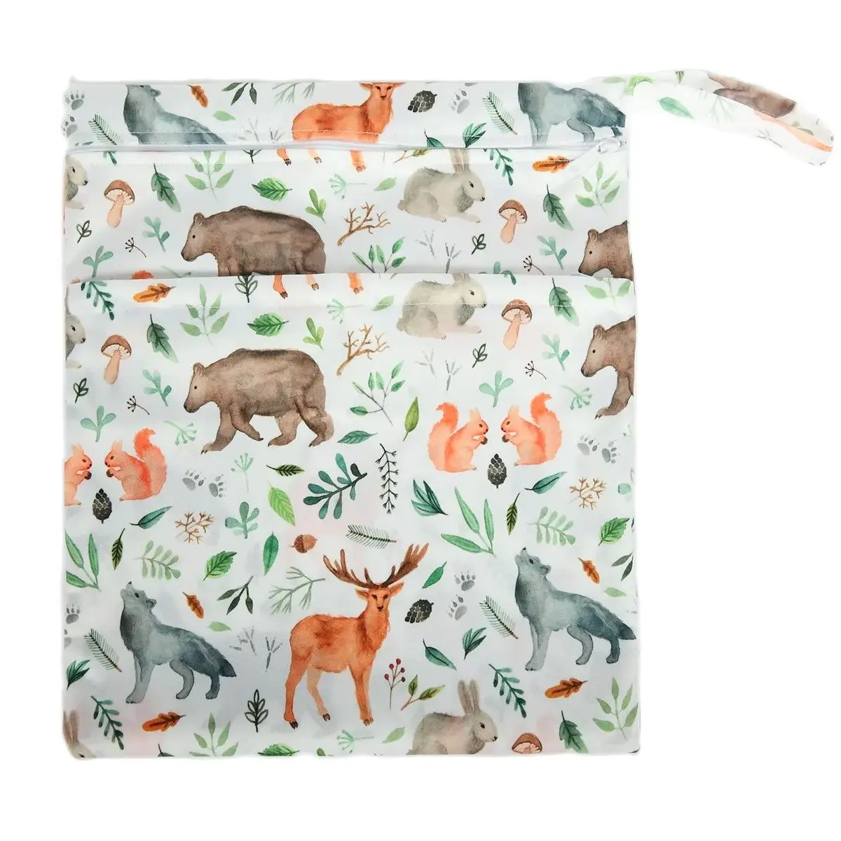 [Sigzagor]Wet Dry Bag With Two Zippered For Baby Diapers Nappies Waterproof Reusable 36cmx29cm thumbnail 3