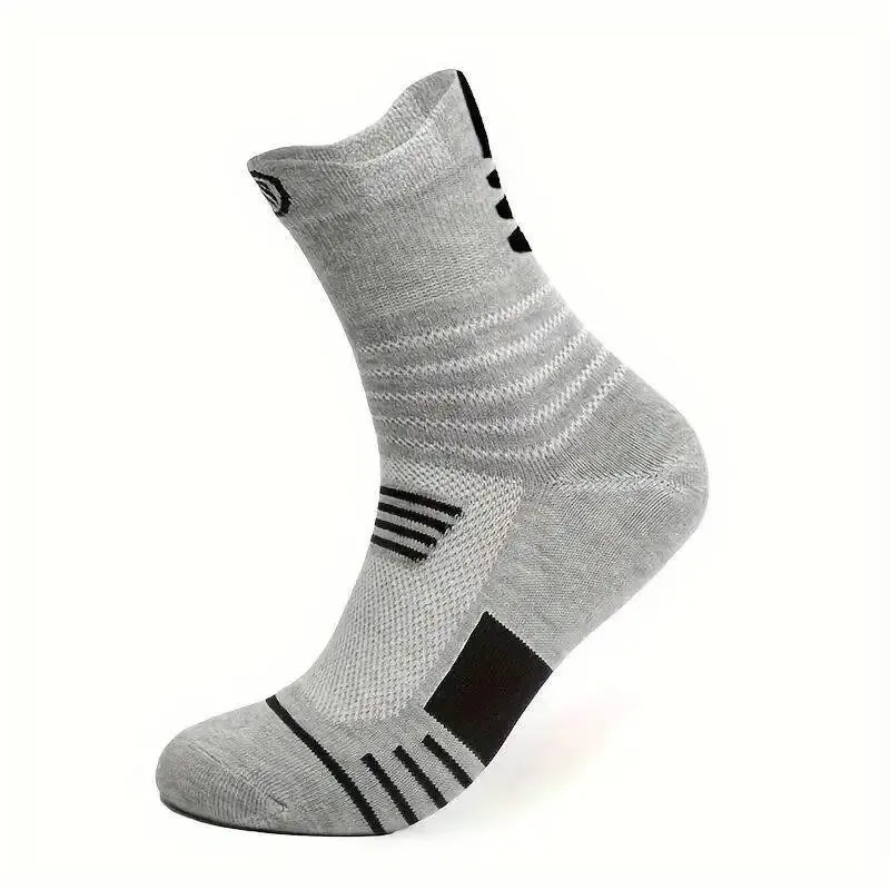 3 Pairs Men's Comfort Fit Cushion Performance Athletic Crew Socks For Outdoor Sports thumbnail 5