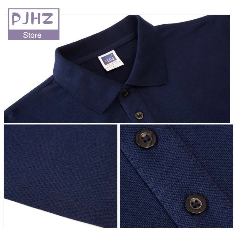 Breathable Cotton Long Sleeve Polo Shirts Personal Company Group Design Custom Logo Print Embroidery Casual Men And Women Tops thumbnail 4