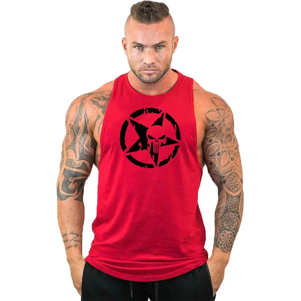 New Fashion Pure Cotton Sleeveless Shirt Vest Men's Fitness Shirt Men's Undershirt Bodybuilding Exercise Fitness Vest Fitness Me thumbnail 6