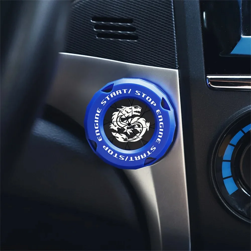 Car Ignition Switch Cover One-touch Start Button Rotating Protective Cap Motorcycle Start Stop Ring Decoration Interior Sticker thumbnail 4