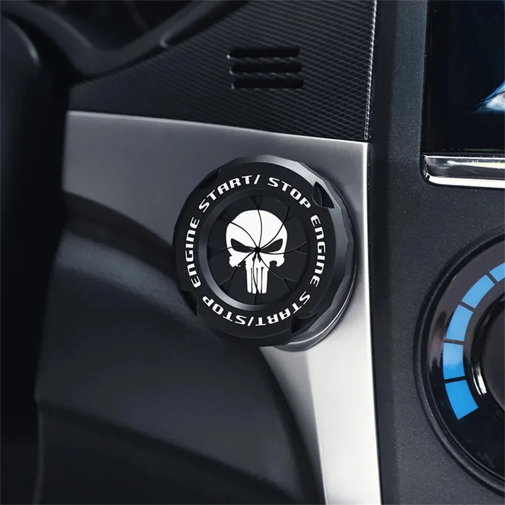 Car Ignition Switch Cover One-touch Start Button Rotating Protective Cap Motorcycle Start Stop Ring Decoration Interior Sticker thumbnail 2