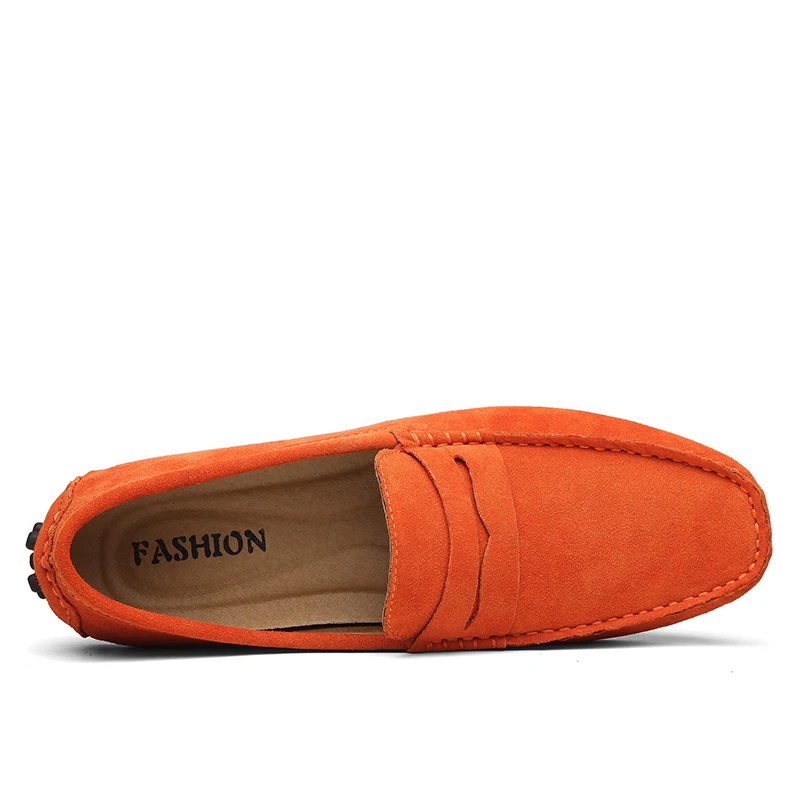 Men's Casual Fashion Genuine Leather Loafers Moccasins Slip-On Driving Shoes 38-50 Size Range Male Flats Comfort Footwear thumbnail 3