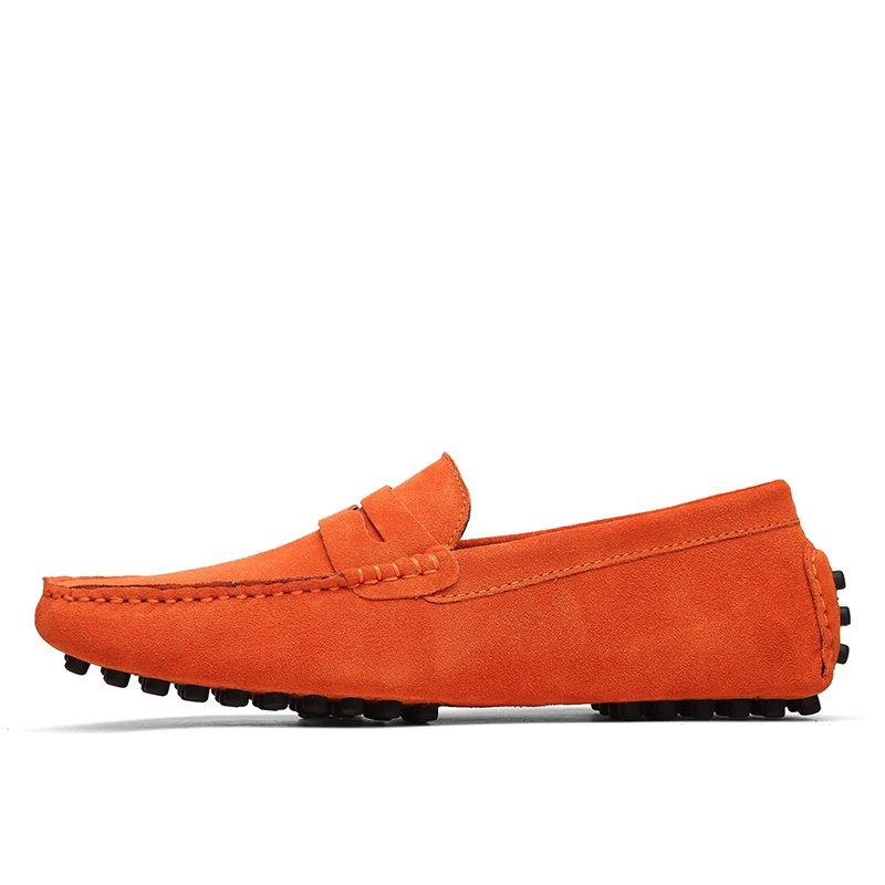 Men's Casual Fashion Genuine Leather Loafers Moccasins Slip-On Driving Shoes 38-50 Size Range Male Flats Comfort Footwear thumbnail 2