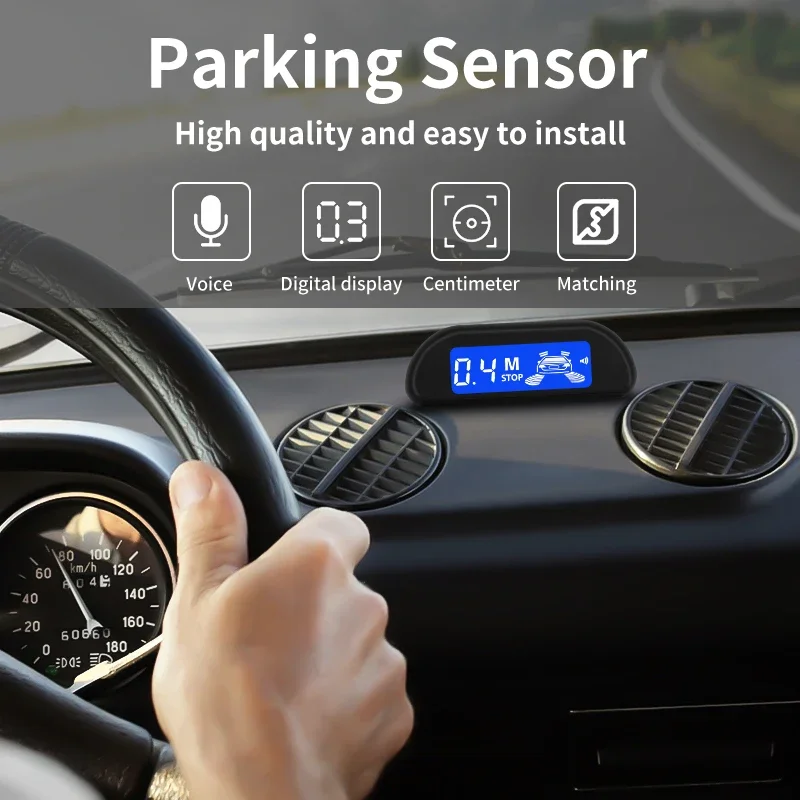 Hippcron Car Parking Sensor Kit With Auto Parktronic Reverse LED Monitor 22mm 4 Sensors Radar Detector System Backlight Display thumbnail 3