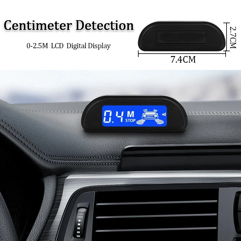 Hippcron Car Parking Sensor Kit With Auto Parktronic Reverse LED Monitor 22mm 4 Sensors Radar Detector System Backlight Display thumbnail 2