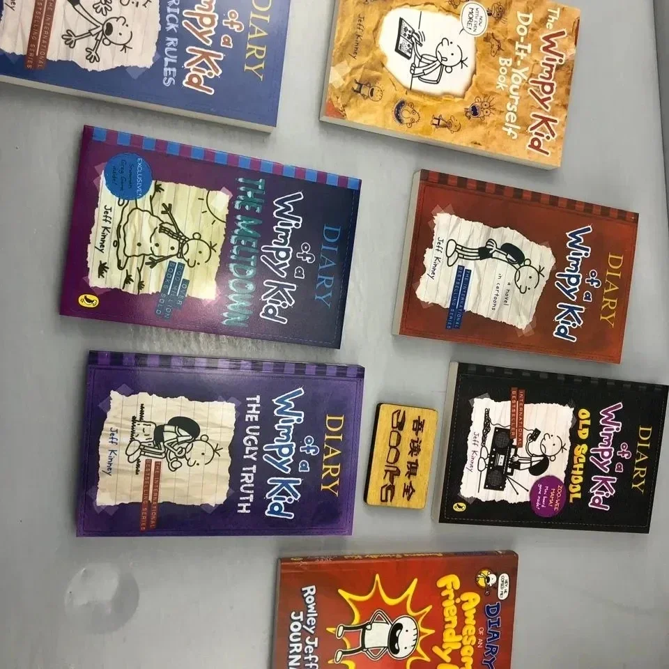 Half Set 8 Books Diary of Wimpy Kid English Book Diary of Wimpy Kid Boxed Children's Fiction Books libros thumbnail 2