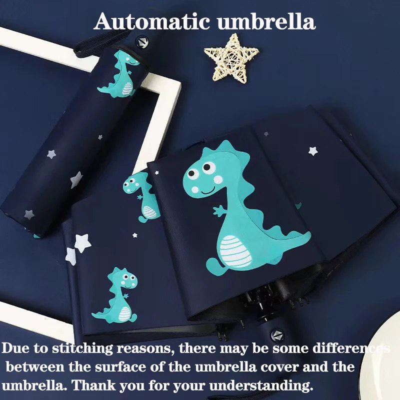Cute Dinosaur Umbrella Automatic Umbrella Portable Folding Umbrella sunshade umbrella Business Umbrella For Boys And Girls thumbnail 3