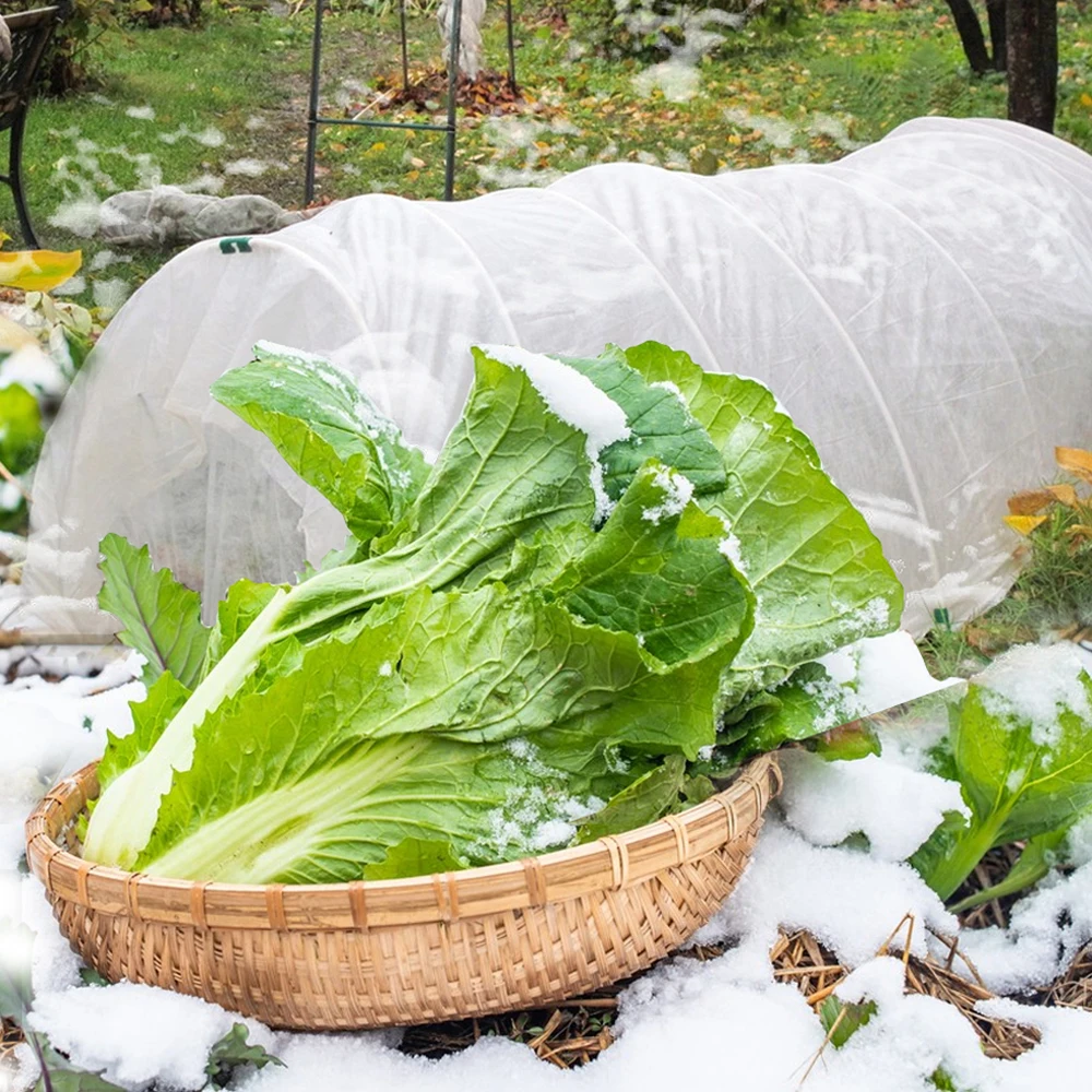 White Plants Anti-freeze Cover Non-Woven Fabric Prevent Frostbite Thermal Insulation Cover Cloth Winter Snowproof Protection Net thumbnail 6